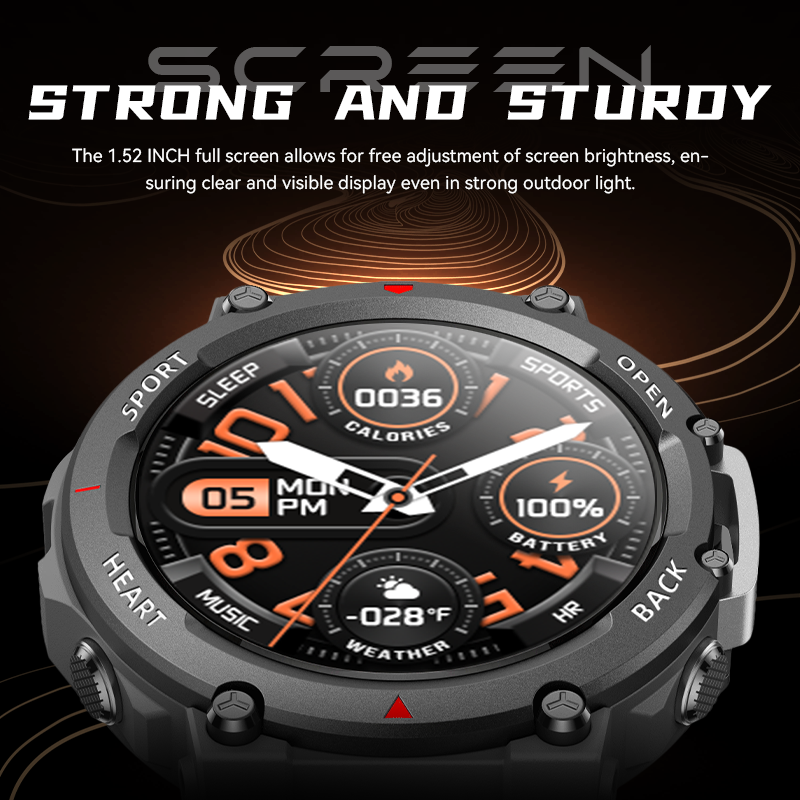 EZRA smartwatch SW155 1.48-inch round screen, BT8918B chip, Bluetooth 5.2, 250mAh, IP67 Specification image