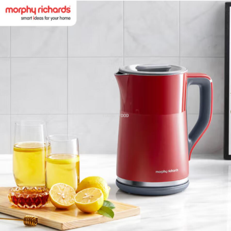 Wholesale free shipping YOUNGFOOD Smart small Appliance Morphy Richards Electric Kettle MR6070 Stainless Steel double-layer anti-scald details Picture