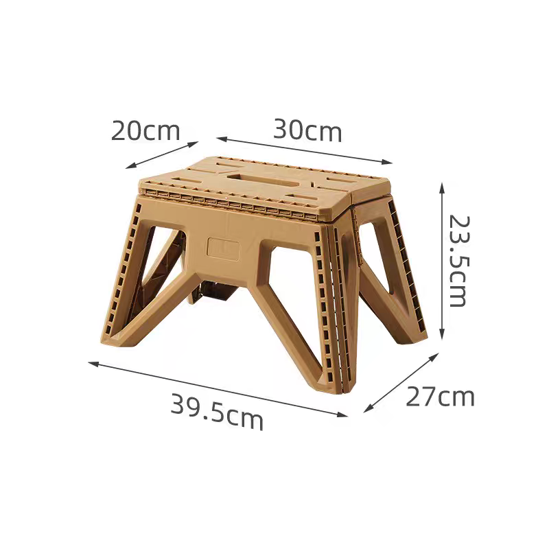 Small folding stools that can be stacked, household small stools, outdoor adult travel thickened plastic stools, dormitory folding stools Specification image