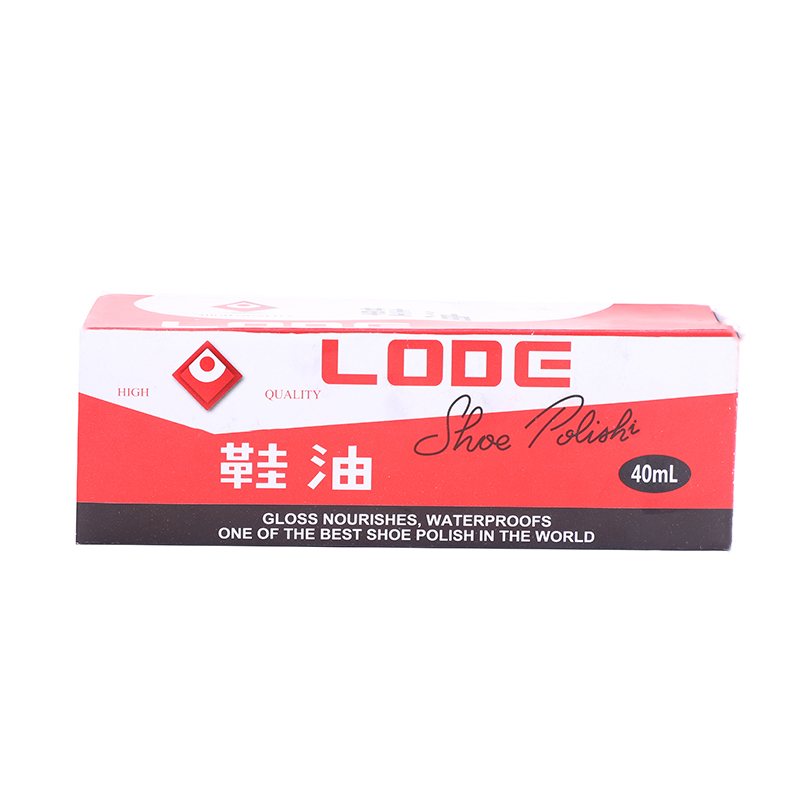 LODE tin box shoe polish, black leather shoe care oil, leather care agent, shoe brush, shoe wax set Application Scenario