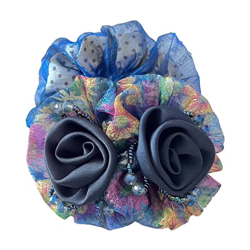 Korean-style simple large intestine hair band, hair tie, leather band, women's hair accessory, versatile and fashionable headwear, hair tie Application Scenario