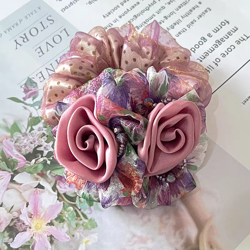 Korean-style simple large intestine hair band, hair tie, leather band, women's hair accessory, versatile and fashionable headwear, hair tie