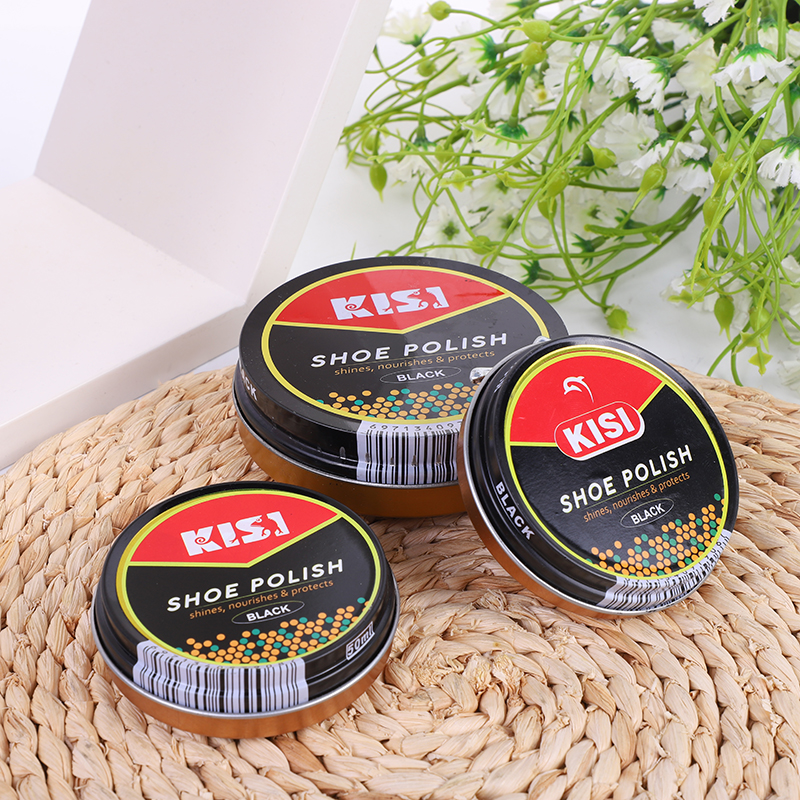 KISI 厂家直销铁盒鞋油 皮鞋保养油棕色黑色自然色 铁盒高档鞋油批发