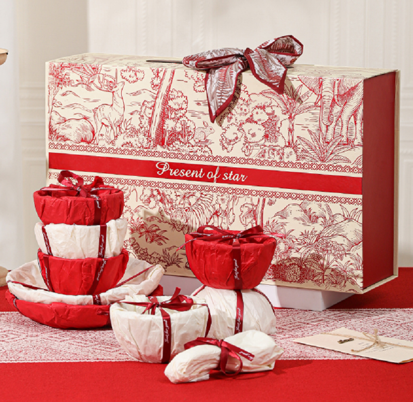 6碗6勺2盘 红玫瑰 （含雪梨纸包装）HMG-6B6S2P-1