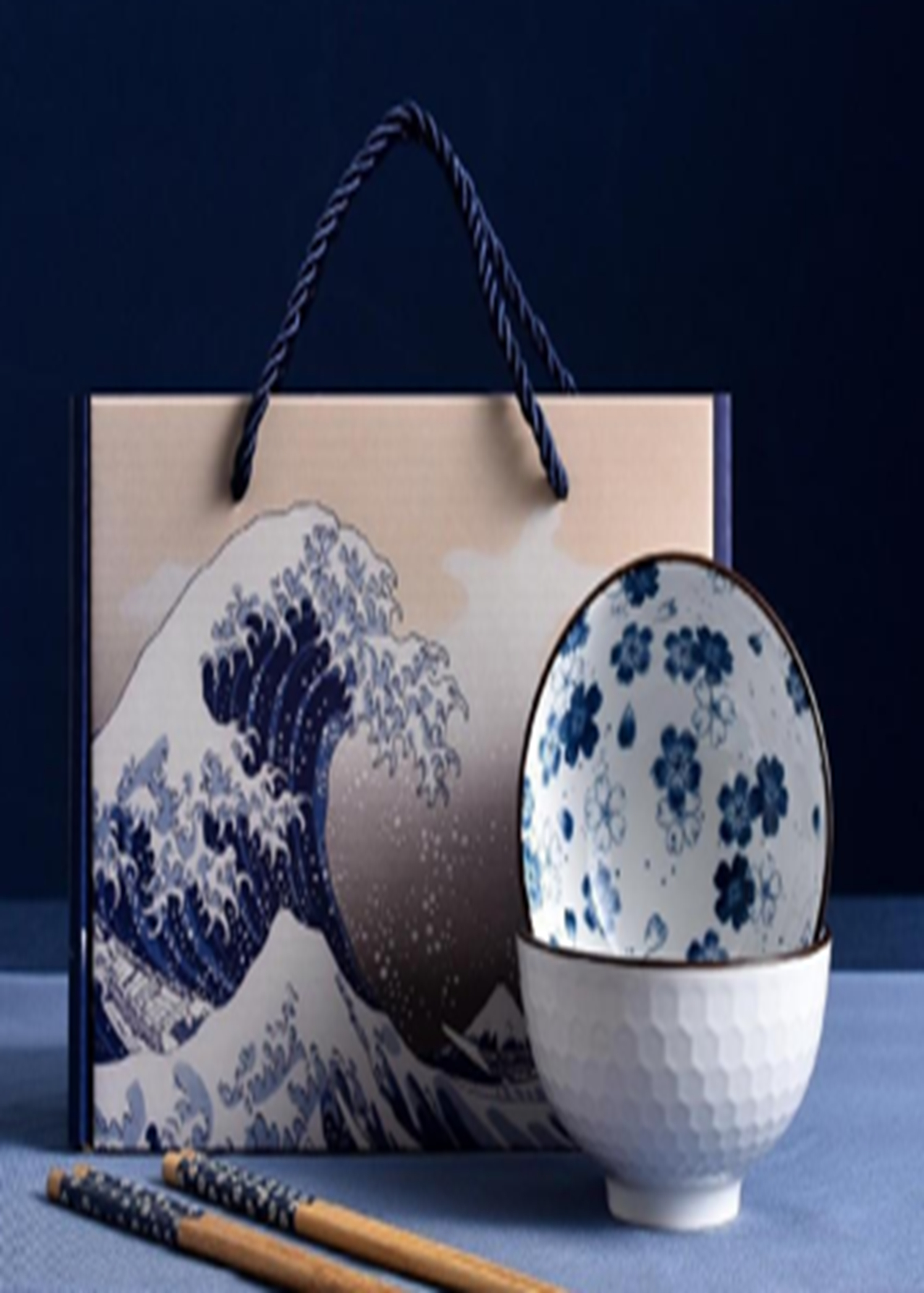 Kanagawa Blue Painting Two-Bowl SNC-076802