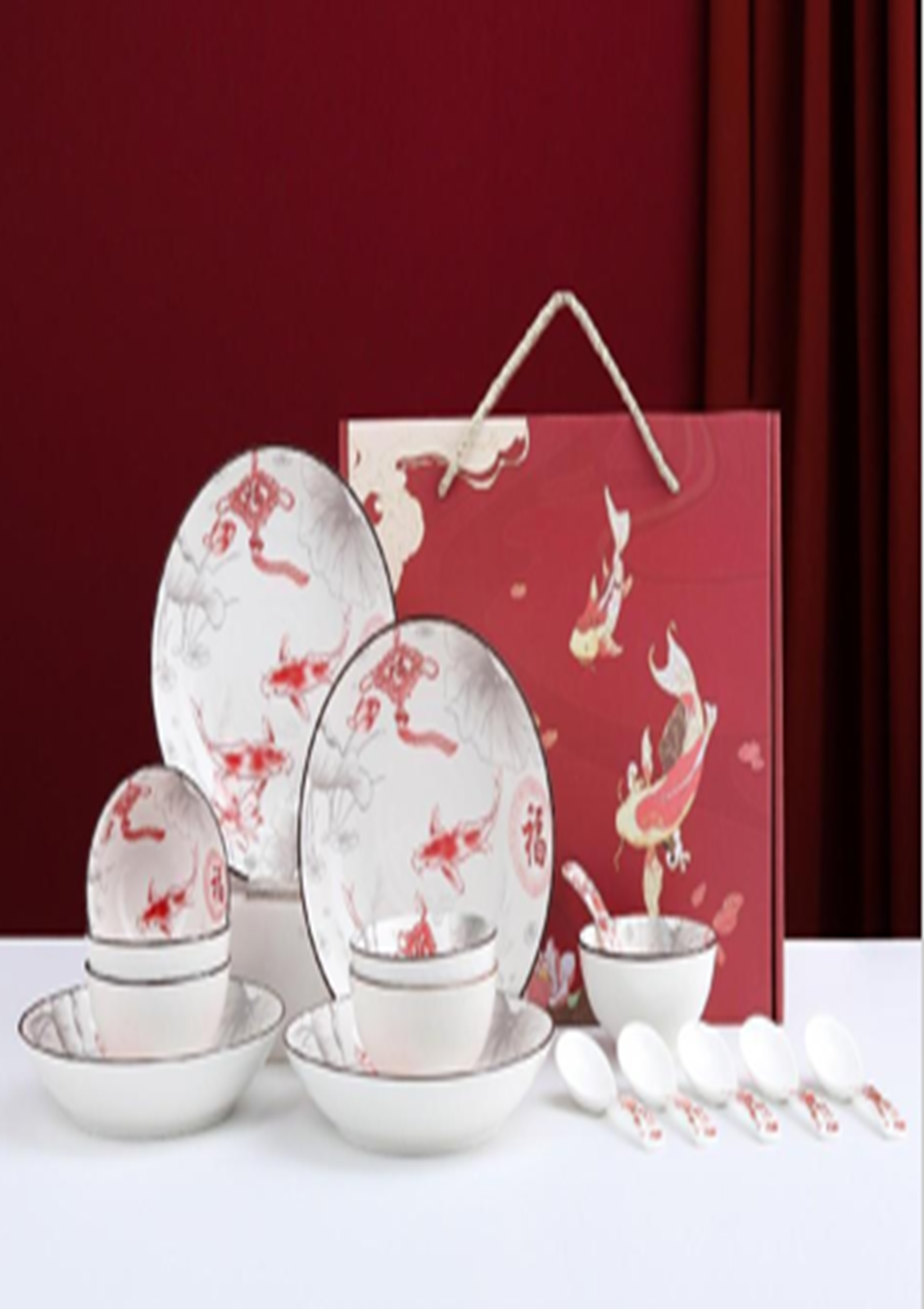 "Yearly Abundance of Lucky Fish 16-piece Set NNYY-076816