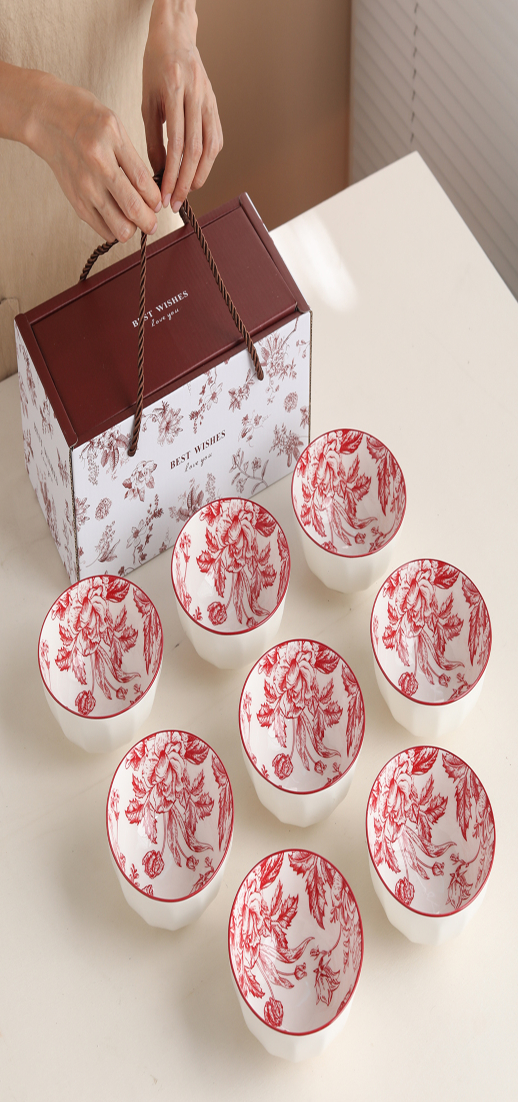 繁花似锦红 八碗FHSJH-08