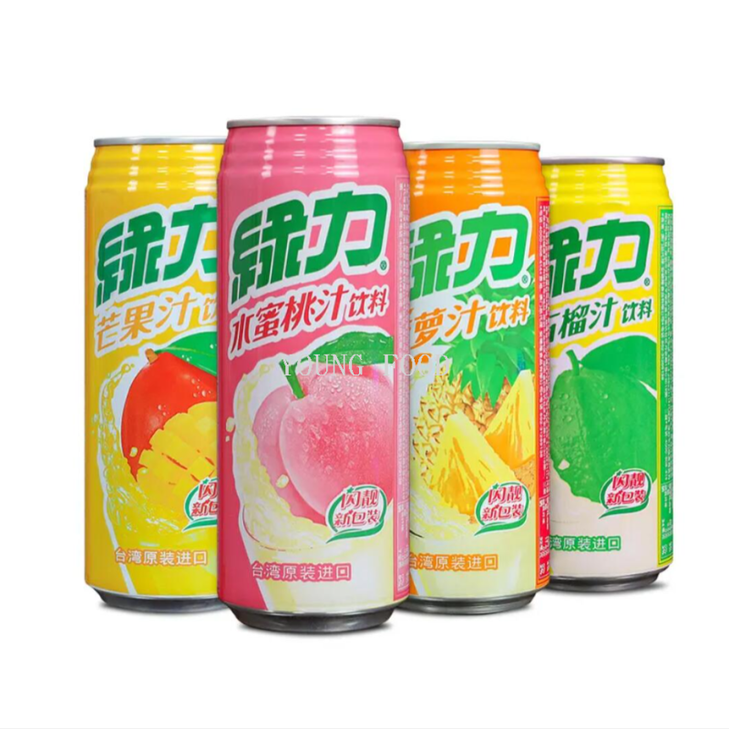 Free shipping for wholesale! RARO Snack Tropical Juice, Taiwan Green Power Peach Juice Drink, 490ml
