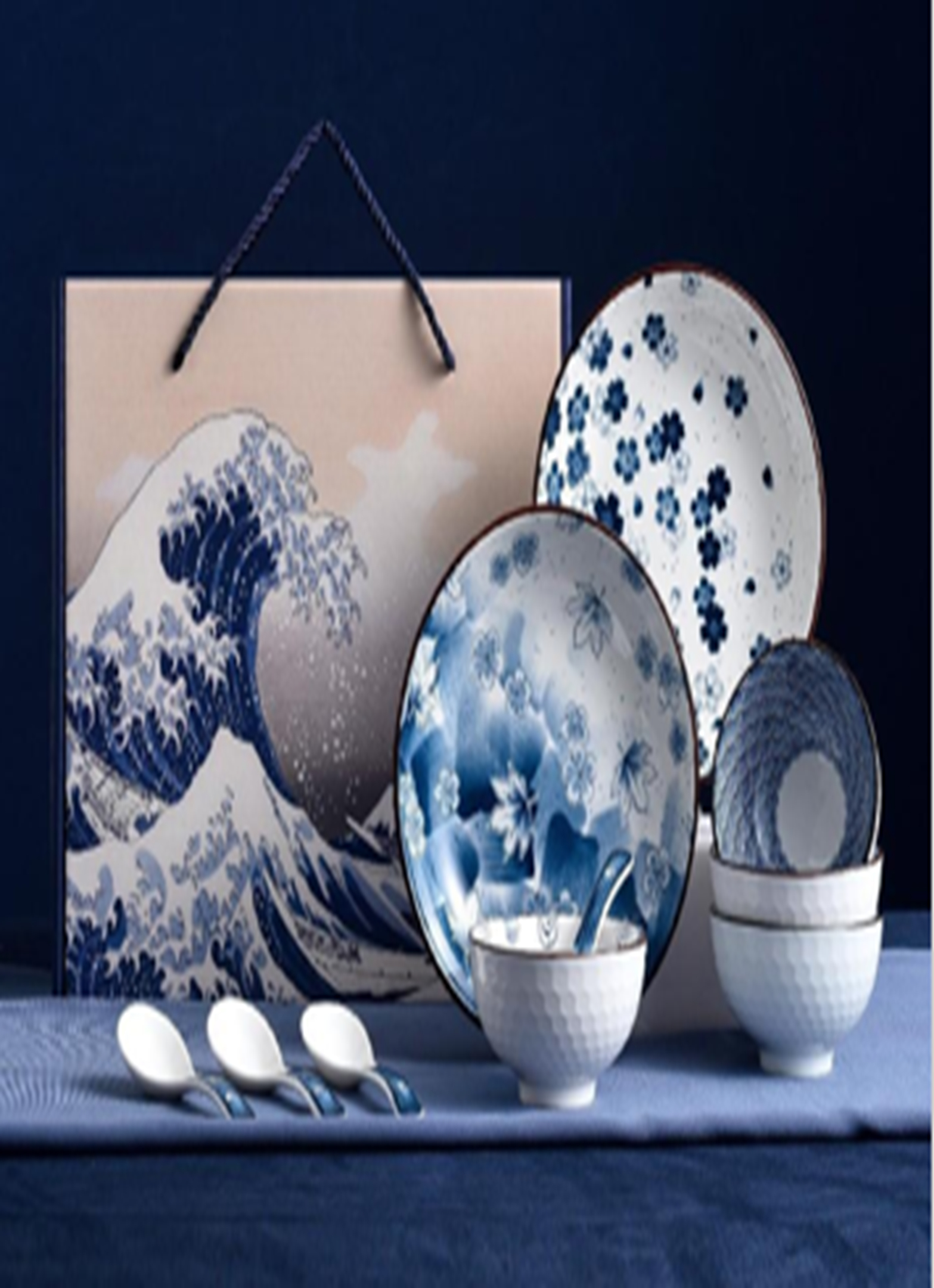 神奈川 蓝绘10件套  SNC-076810