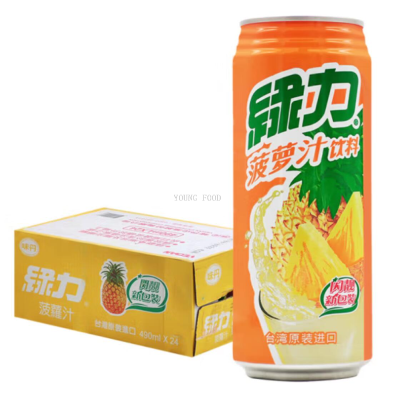 Free shipping for wholesale! RARO Snack Tropical Juice, Taiwan Green Power Peach Juice Drink, 490ml Item Picture