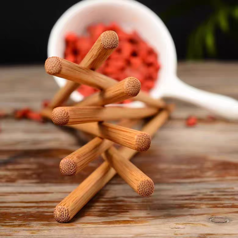 0476 Bamboo chopsticks, natural, unpainted and waxed, household Nan bamboo chopsticks, anti-slip, carbonized, quick-cooking tableware detail image 4