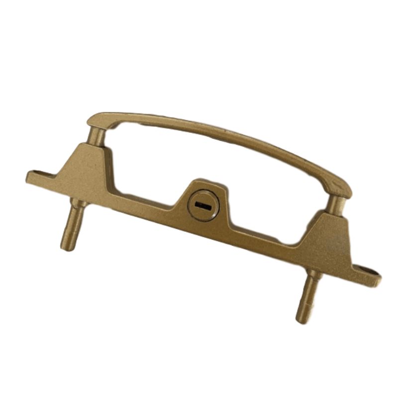 ft Diamond mesh screen window lock frame, middle frame, double-point handle lock, two-column lock accessory, aluminum alloy, zinc alloy with key guard Item Picture