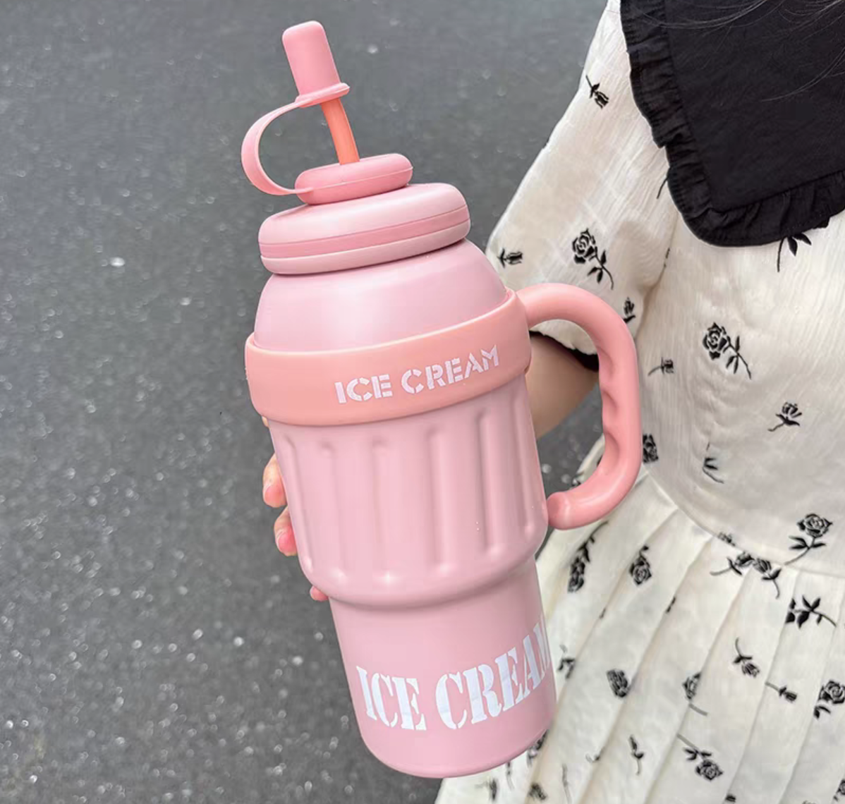 4106 Insulated cup for women, new large-capacity 304 stainless steel water cup for men, Giant tube cup detail image 2