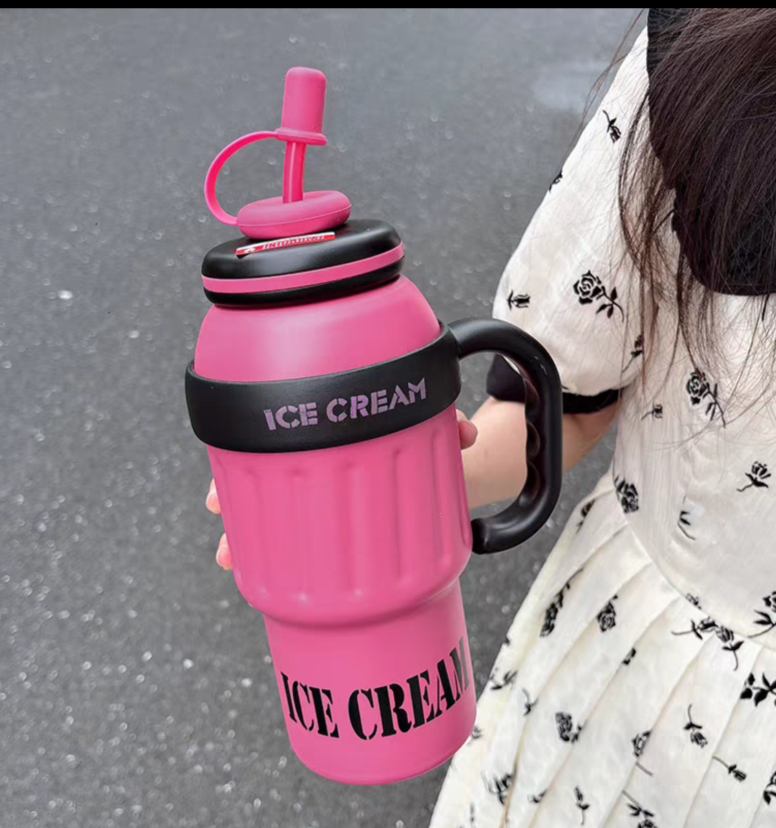 4106 Insulated cup for women, new large-capacity 304 stainless steel water cup for men, Giant tube cup detail image 3