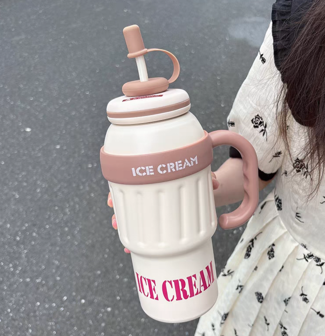 4106 Insulated cup for women, new large-capacity 304 stainless steel water cup for men, Giant tube cup detail image 4