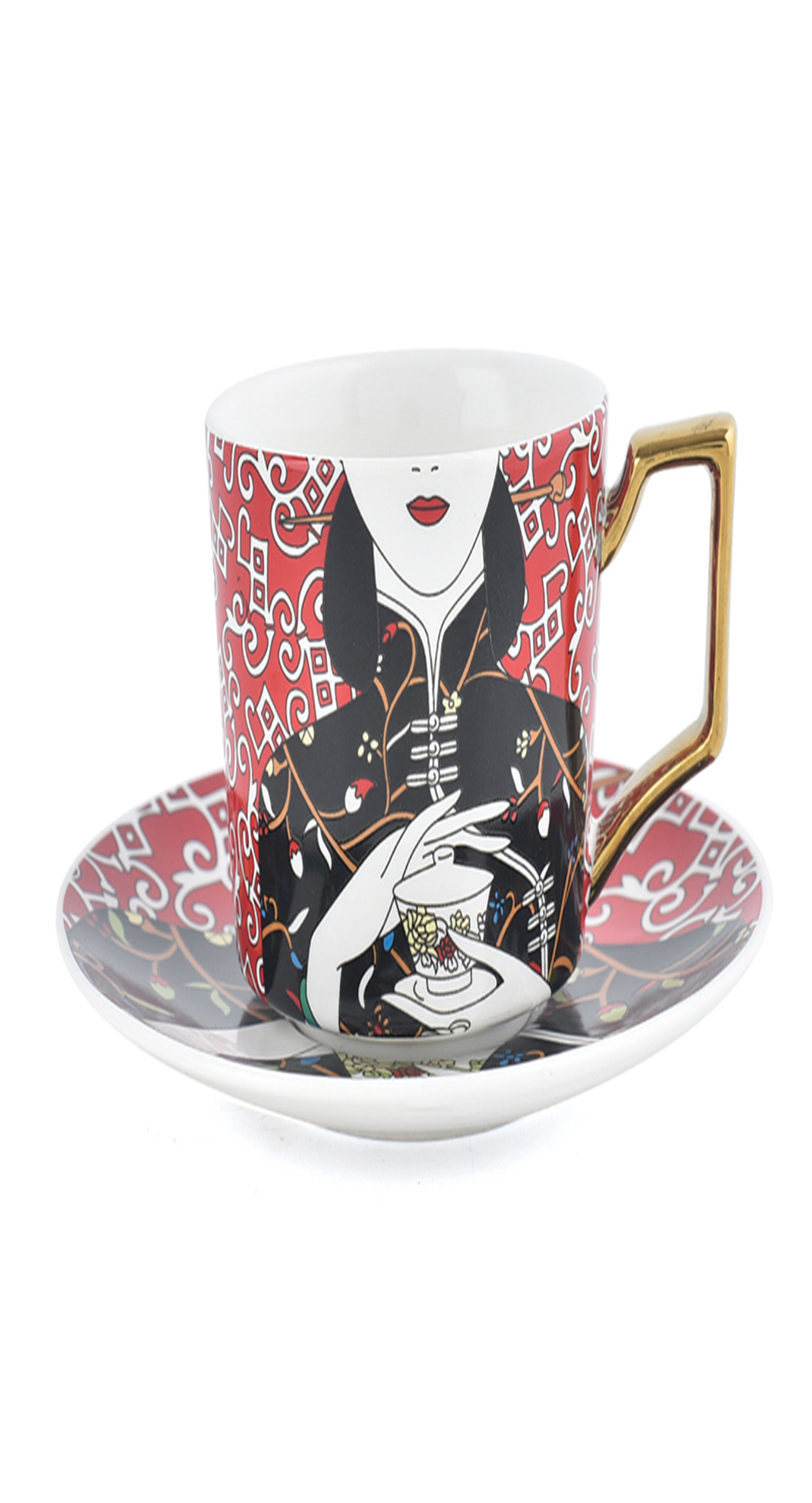 Cheongsam Beauty Cup and Plate EP-006 Item Picture