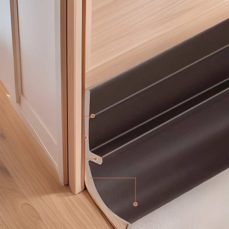Self-adhesive soundproof door gap and bottom sealing strip, door gap baffle, glass door rubber strip, bedroom windproof wonder 824 full figure