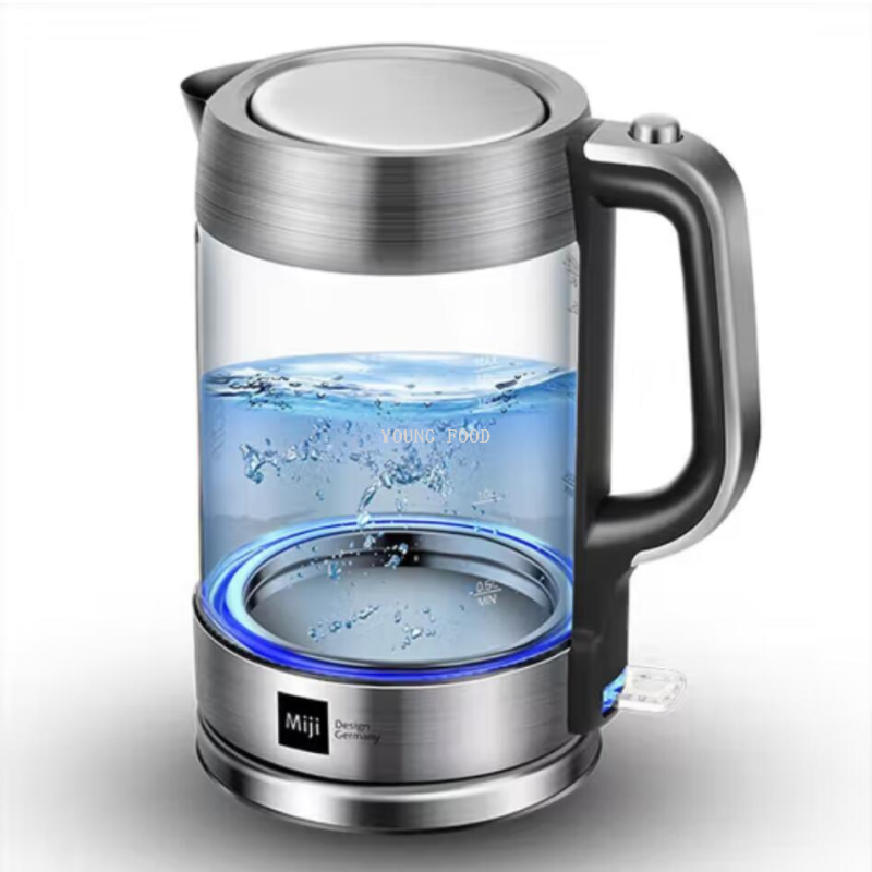 Free shipping for wholesale! YOUNGFOOD Small Household Appliances German MIJI High borosilicate Electric Kettle HK-3301 Specification image