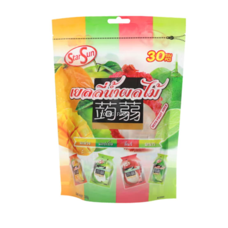 Free shipping for wholesale! Flavini Snacks StarSun Strawberry + Pineapple + Grape + Sweet Orange Absorbable Jelly 390g