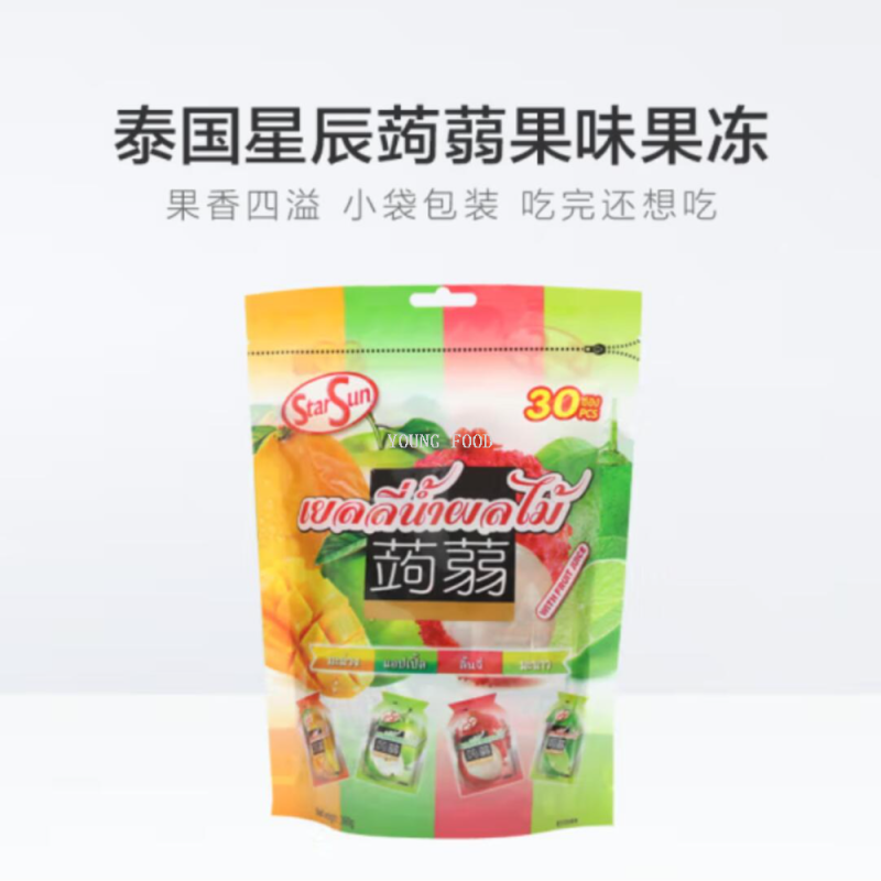 Free shipping for wholesale! Flavini Snacks StarSun Strawberry + Pineapple + Grape + Sweet Orange Absorbable Jelly 390g details Picture