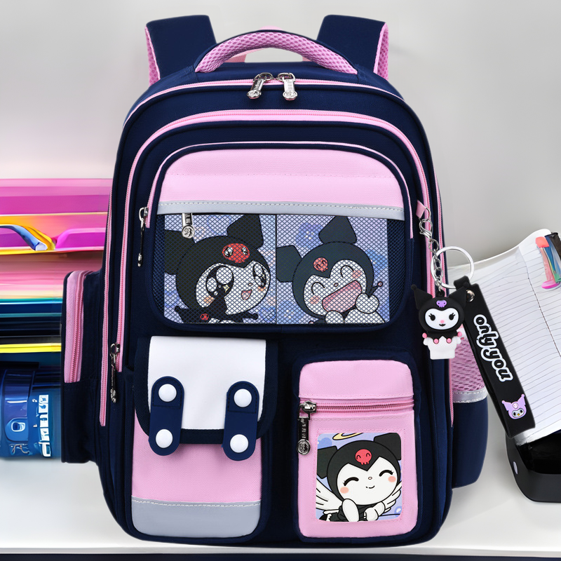 Kulomi new primary school schoolbag for girls 1-3-6 grade boys reduces burden and protects the spine lightweight children's backpack full figure