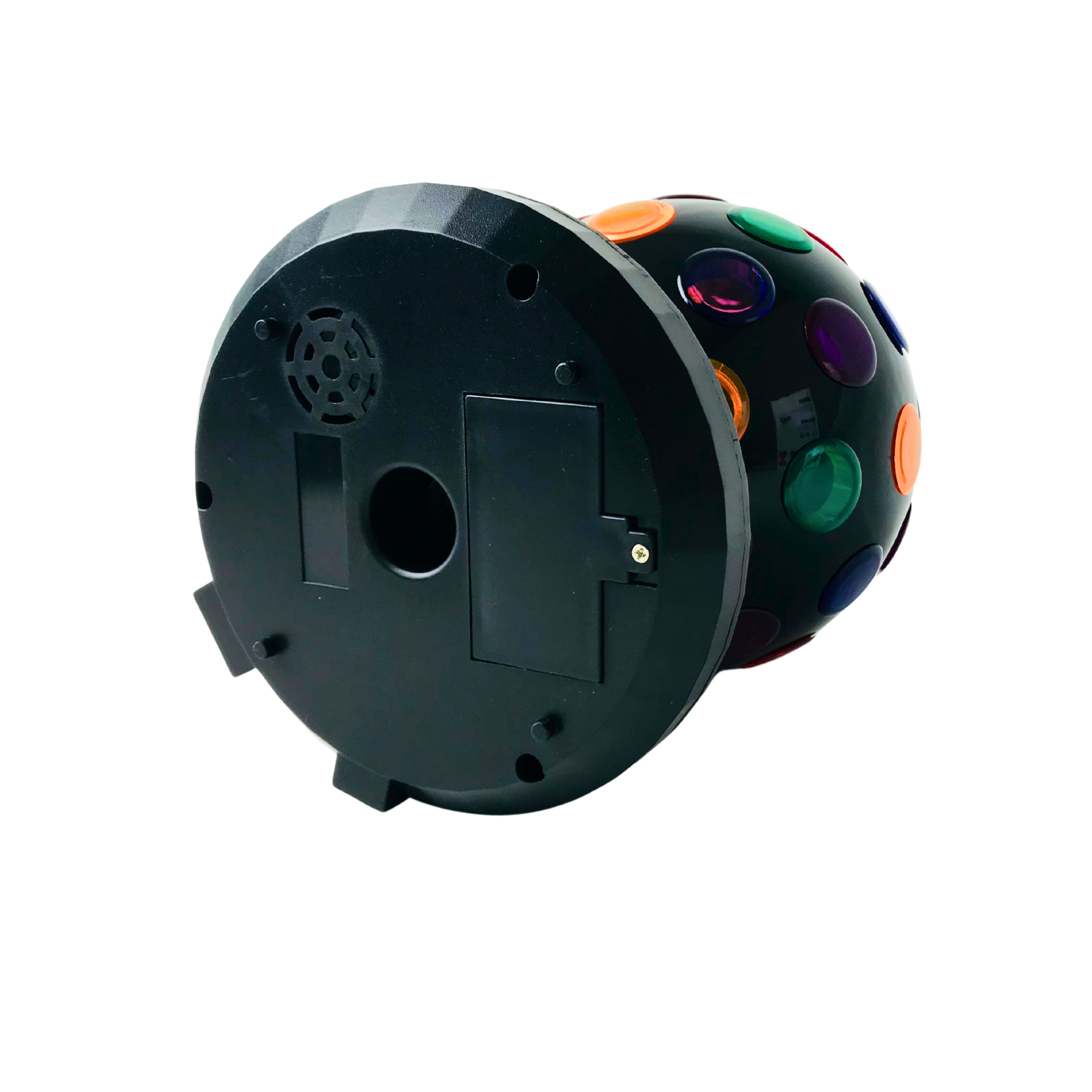 Cross-border new seven-color rotating disco ball night light, dance stage light, party atmosphere light, decorative light, disco ball KTV color light, battery box Specification drawing