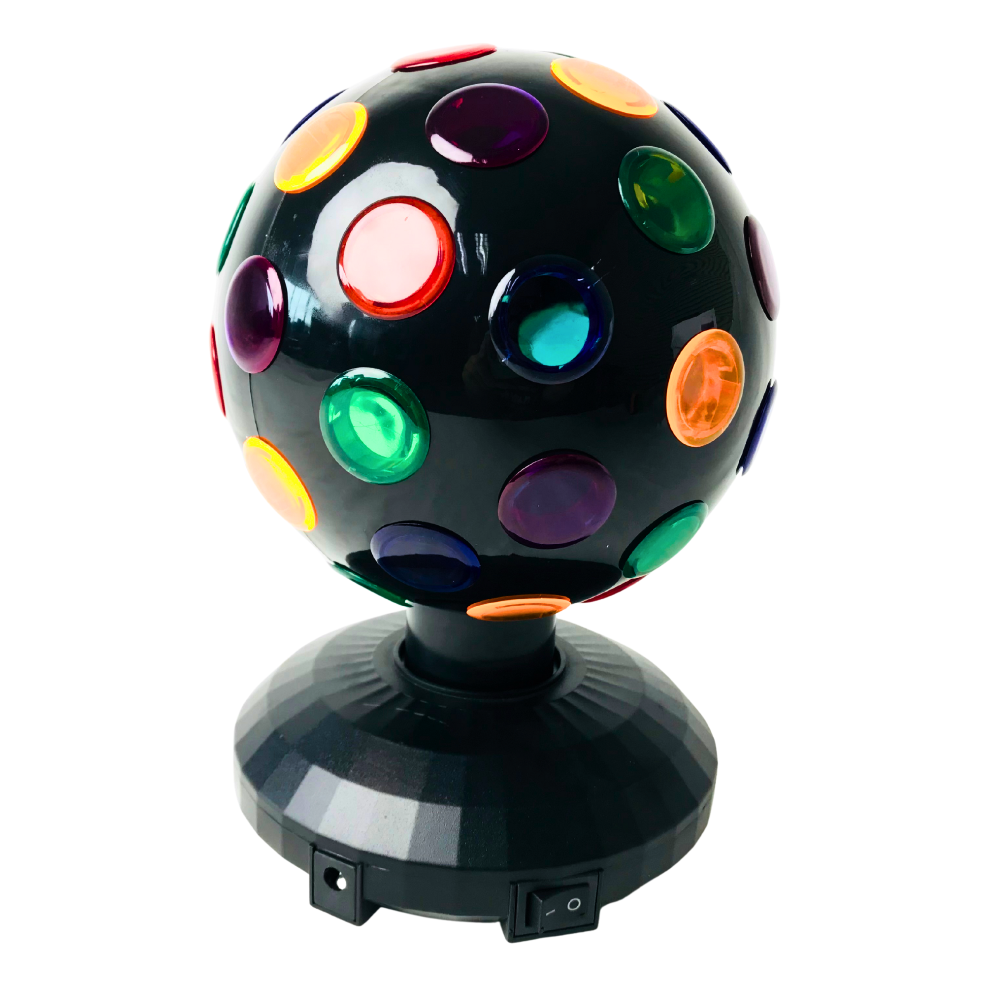 Cross-border new seven-color rotating disco ball night light, dance stage light, party atmosphere light, decorative light, disco ball KTV color light, battery box details Picture