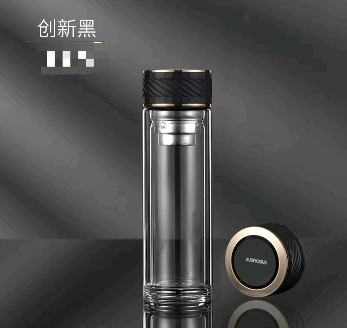 3082双层高硼硅玻璃杯大容量广告礼品办公杯防烫商务杯玻璃水杯300ml详情图4