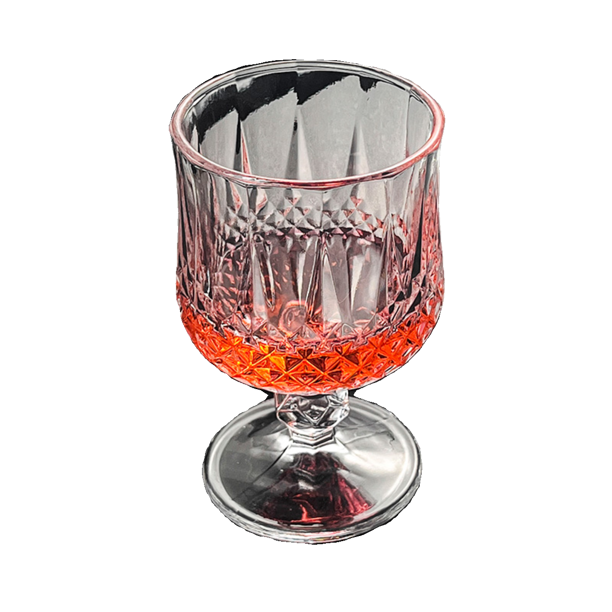 Wholesale of household high-footed glass brandy wine glass sets and commercial diamond-style high-end whisky wine glasses Item Picture