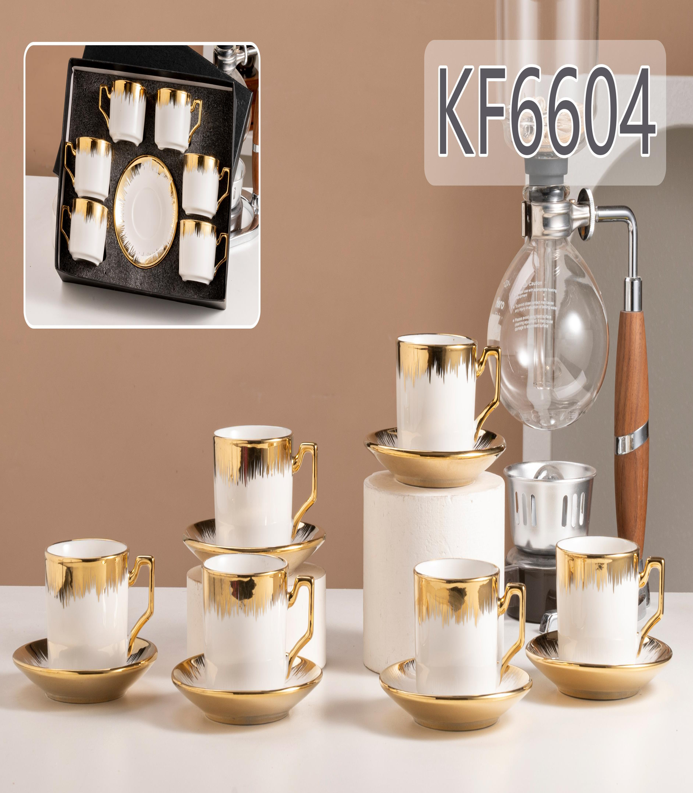 Electroplating process for 6 cups and plates of reinforced porcelain KF6604