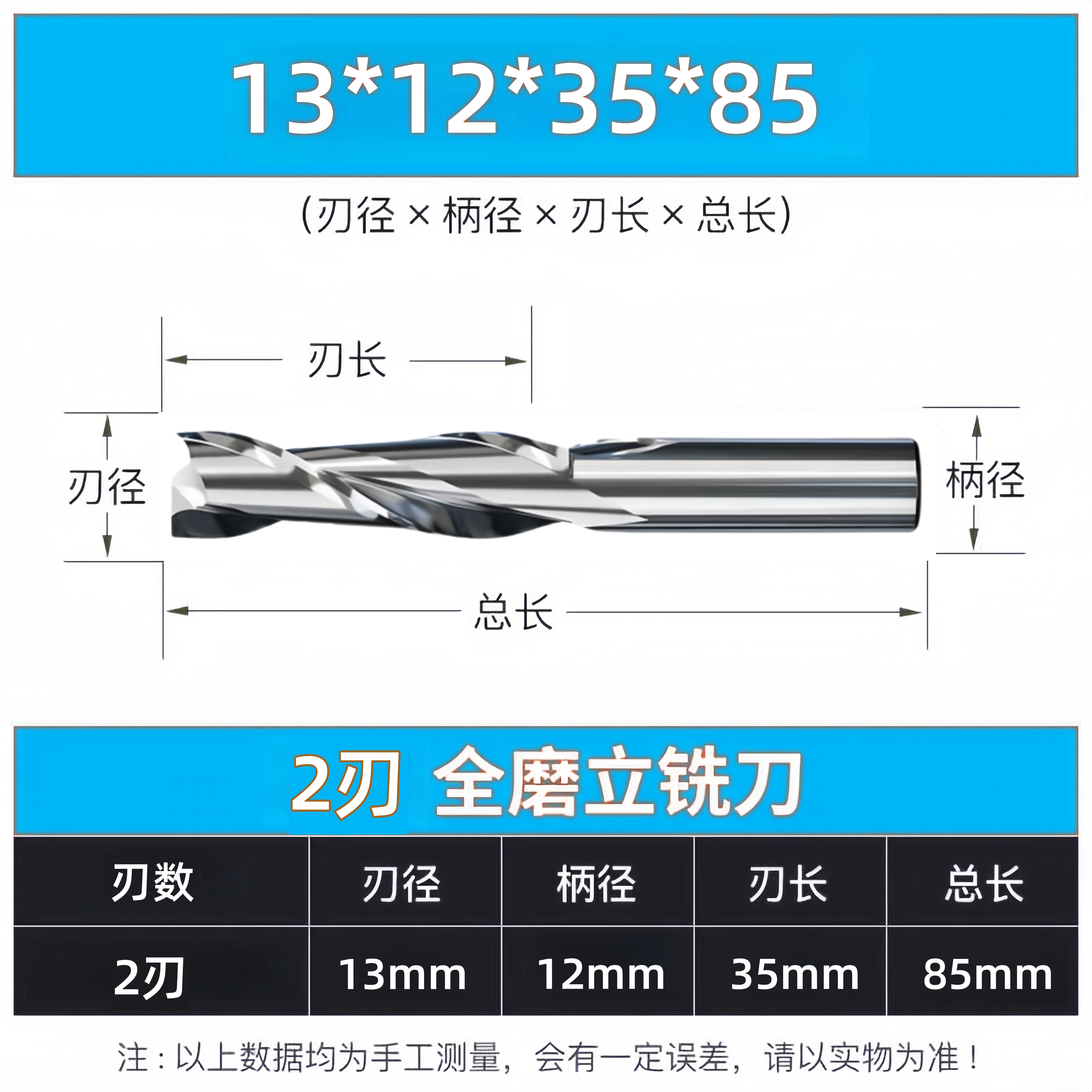 Super-hard high-precision M35 cobalt-containing white steel milling cutters, 2-edge, 3-edge, 4-edge straight shank end mills, high-speed steel hole milling cutters 1.5-25 undefined