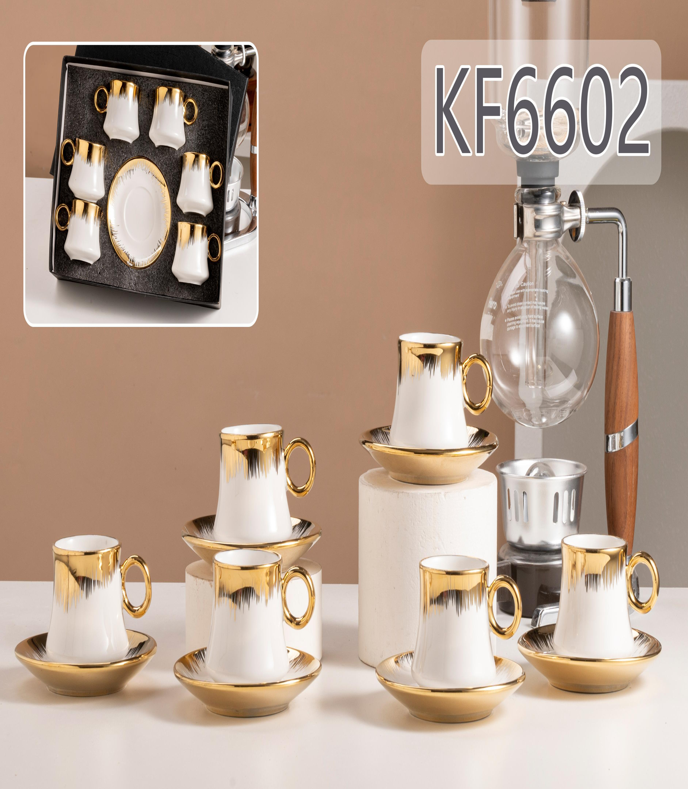 Electroplating process for 6 cups and plates of reinforced porcelain KF6602