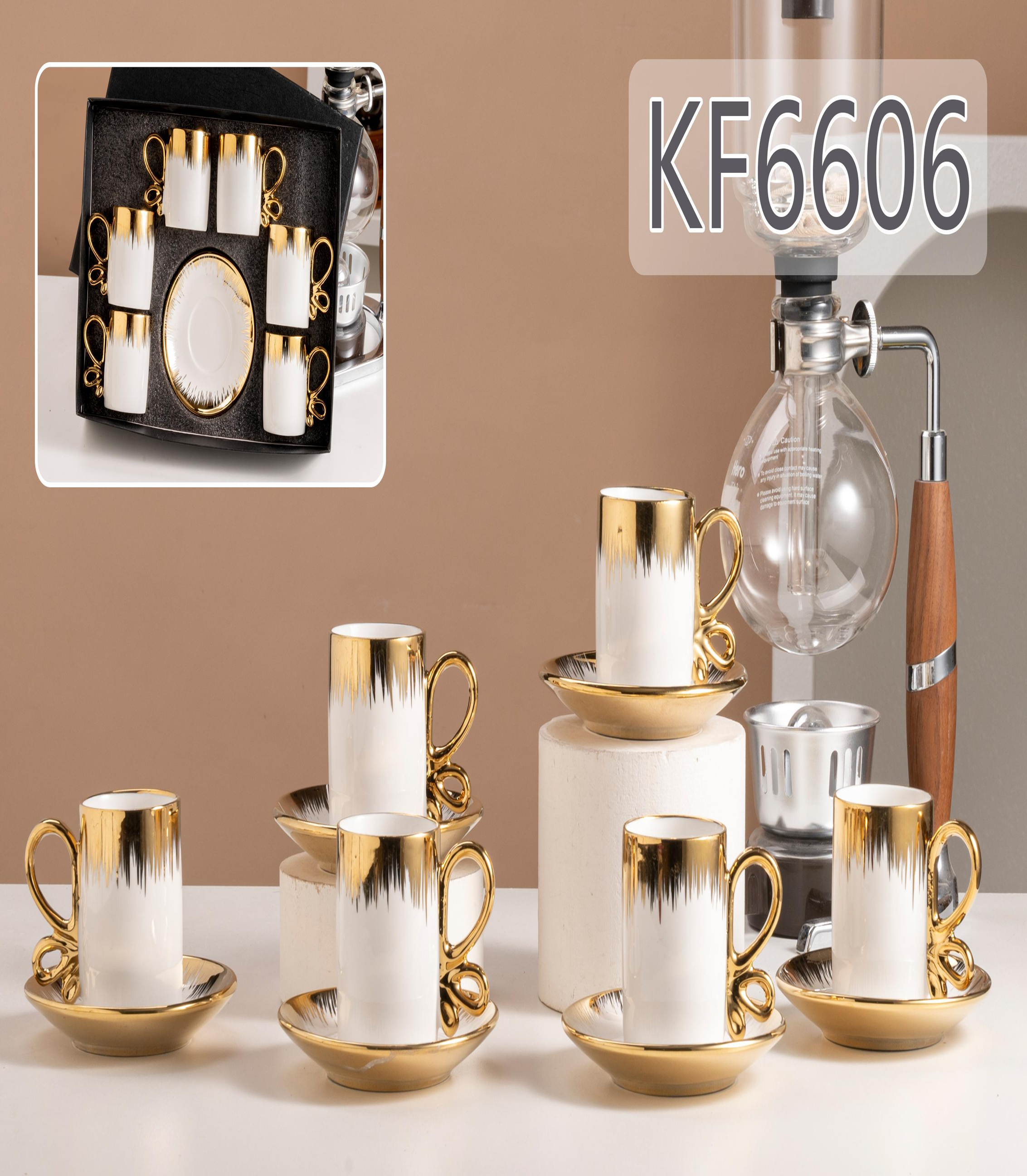 Electroplating process for 6 cups and plates of reinforced porcelain KF6606