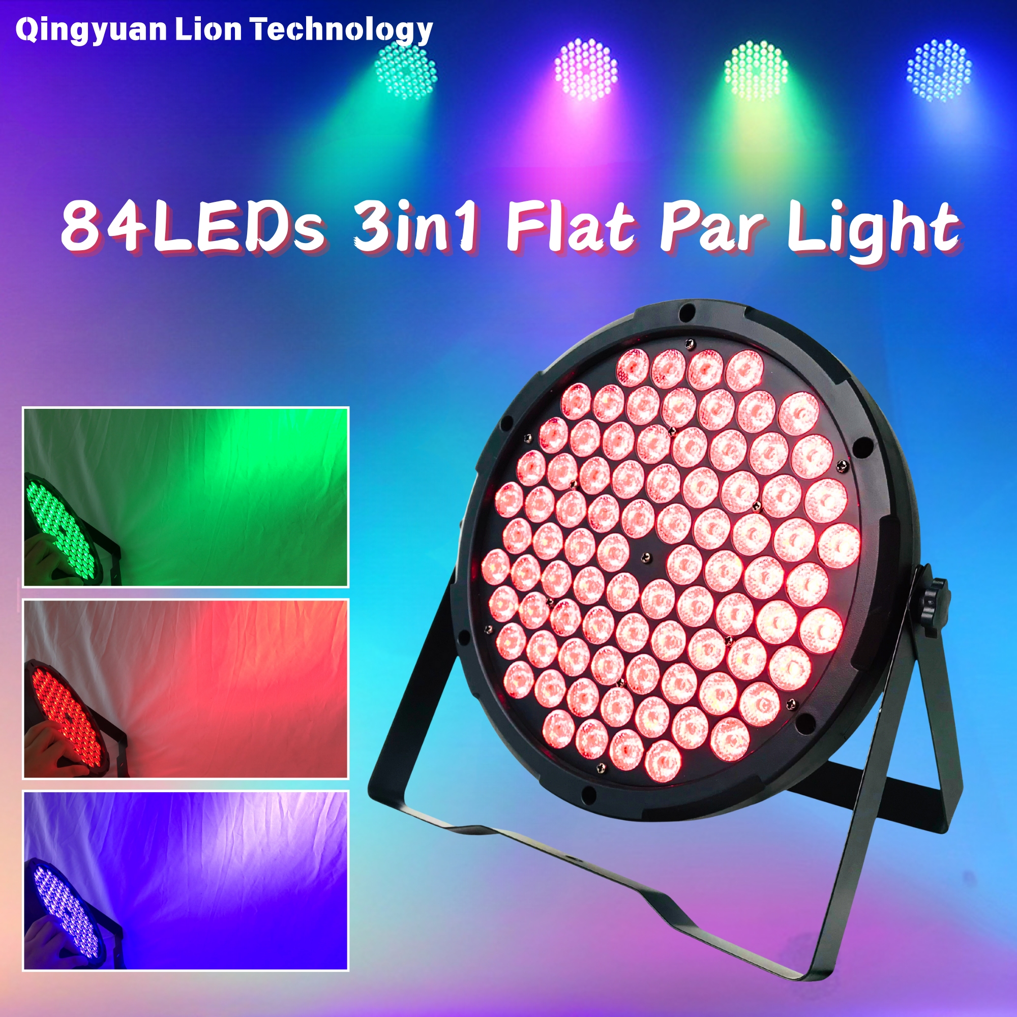 2025 Manufacturer's New 84-Piece Full-Color Three-In-One Stage Handkerchief Light, Stage Background Light, Dyed Handkerchief Light, Voice-Controlled Dmx Bar Light, Wedding Party Atmosphere Light, Stage Effect Light