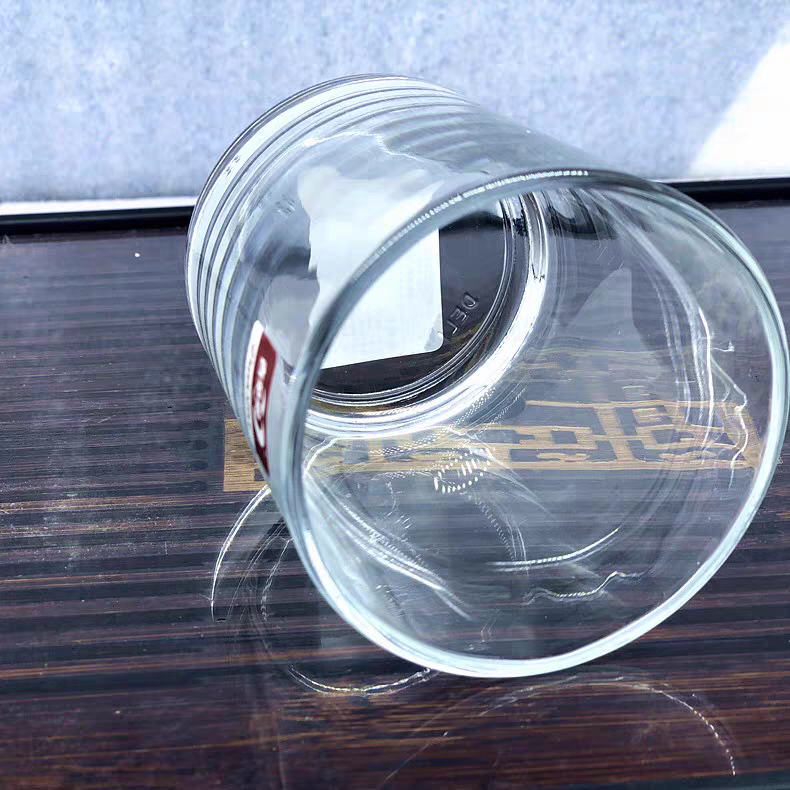 73085 Green apple straight Cup Glass, household water cup, short glass, hotel glass cup, mouthwash cup, tooth brushing cup, thickened Item Picture