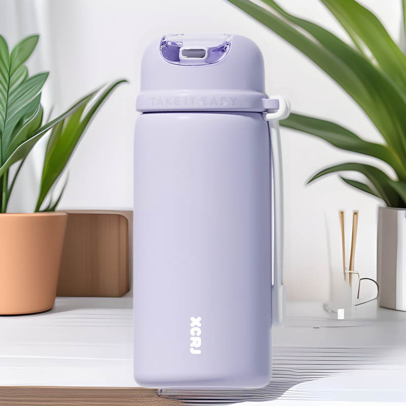 304 stainless steel insulated cup, student and children's straw cup, anti-drop portable vacuum, high appearance level Yongkang water cup details Picture
