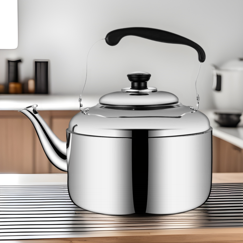 Stainless steel kettle, large kettle, household boiling kettle, large-capacity ringing kettle, household kettle, drinking kettle full figure