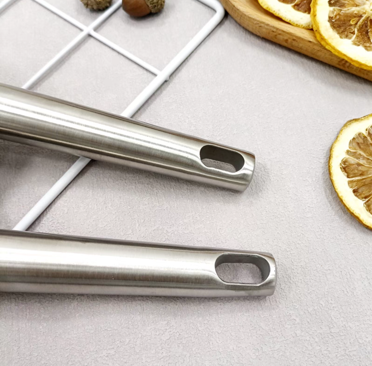 733 Silver diamond stainless steel household kitchen utensils, thickened spatula for stir-frying detail image 2