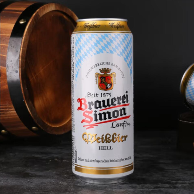 Free shipping for wholesale! German imported snacks and beverages, Simon Wheat White Beer 500ml figurines, snack foods details Picture