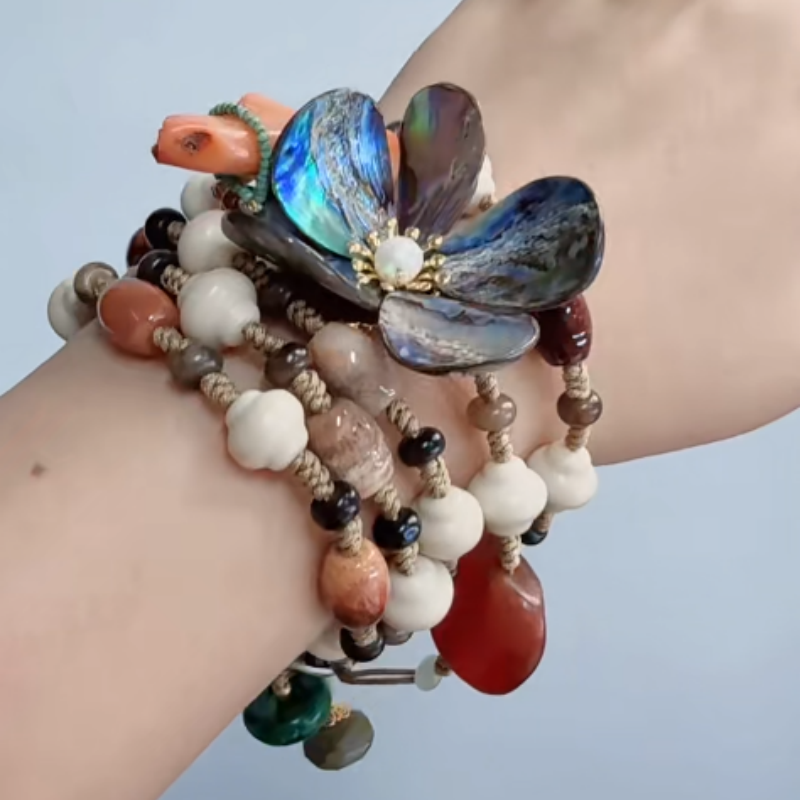 鲍鱼贝花花手链
