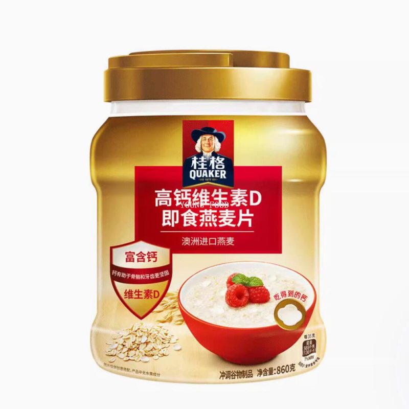 批发包邮！桂格QUAKER高钙维生素D燕麦片礼盒860克*2罐新年送礼产品图