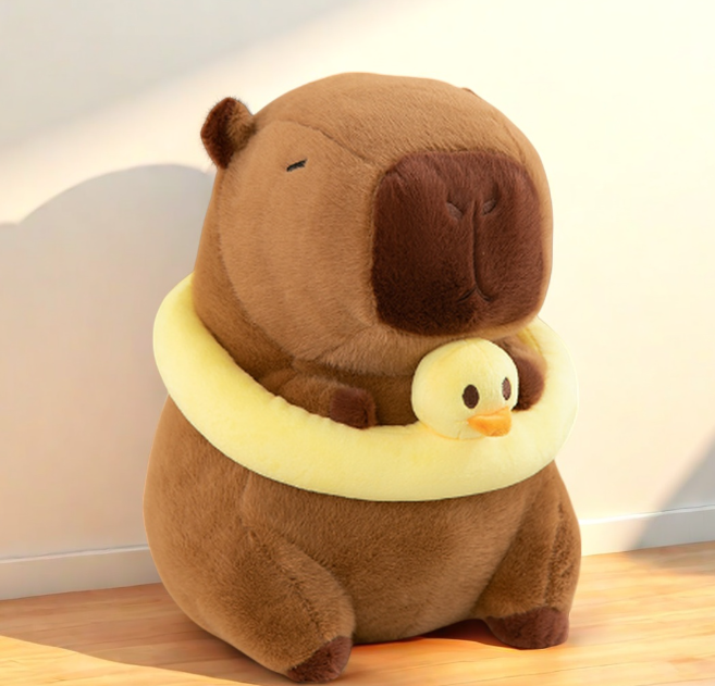  跨境爆款水豚毛绒玩具卡皮巴拉玩偶外贸活动礼品批发生日礼物秀绒玩具批发详情8