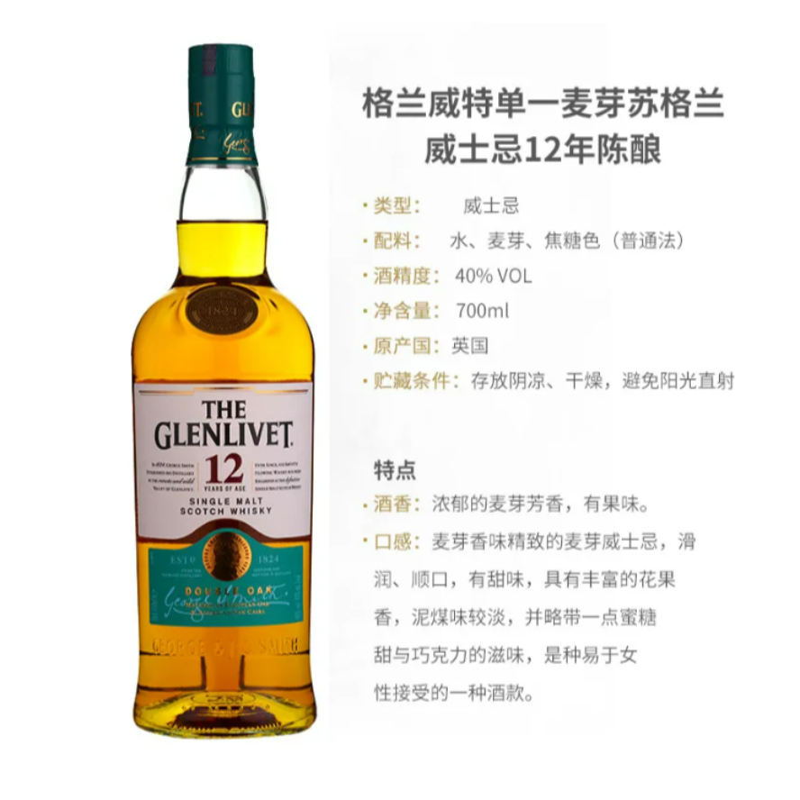 Free shipping for wholesale! British imported Glensweet Whisky 12 years old 700ml Spirits Brandy xo Application Scenario