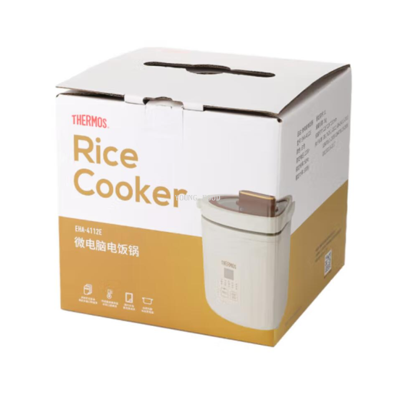 批发包邮！EHA-4112E膳魔师微电脑电饭锅白色300W 智能小家电百货白底实物图