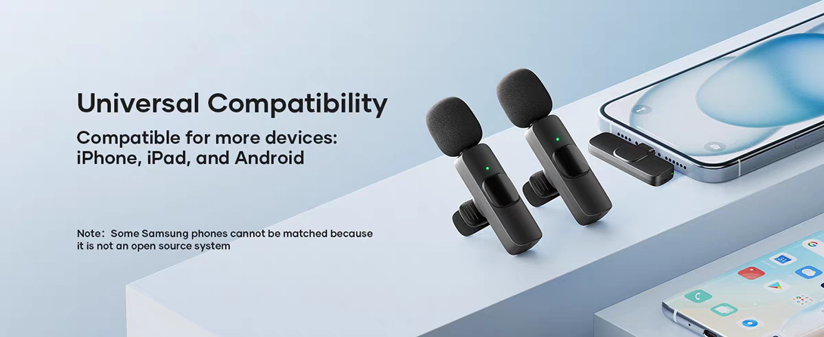 Aima Emma Aima K11 Lapel Microphone Type-C Port Ios Port Apple Flash Charging Head Compatible With Multiple Models, Advanced Intelligent Noise Reduction, Stunning Sound Quality, Portable Live Streaming Microphone, Design Microphone full figure