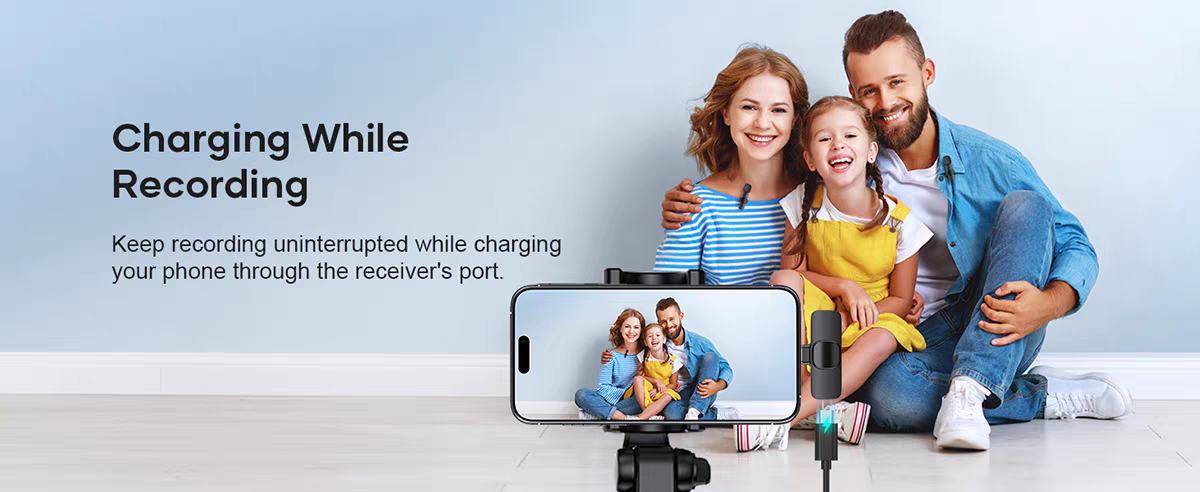 Aima Emma Aima K11 Lapel Microphone Type-C Port Ios Port Apple Flash Charging Head Compatible With Multiple Models, Advanced Intelligent Noise Reduction, Stunning Sound Quality, Portable Live Streaming Microphone, Design Microphone Item Picture