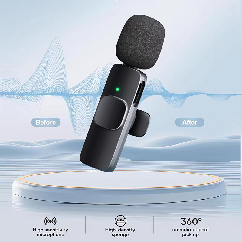 Aima Emma Aima K11 Lapel Microphone Type-C Port Ios Port Apple Flash Charging Head Compatible With Multiple Models, Advanced Intelligent Noise Reduction, Stunning Sound Quality, Portable Live Streaming Microphone, Design Microphone Specification drawing