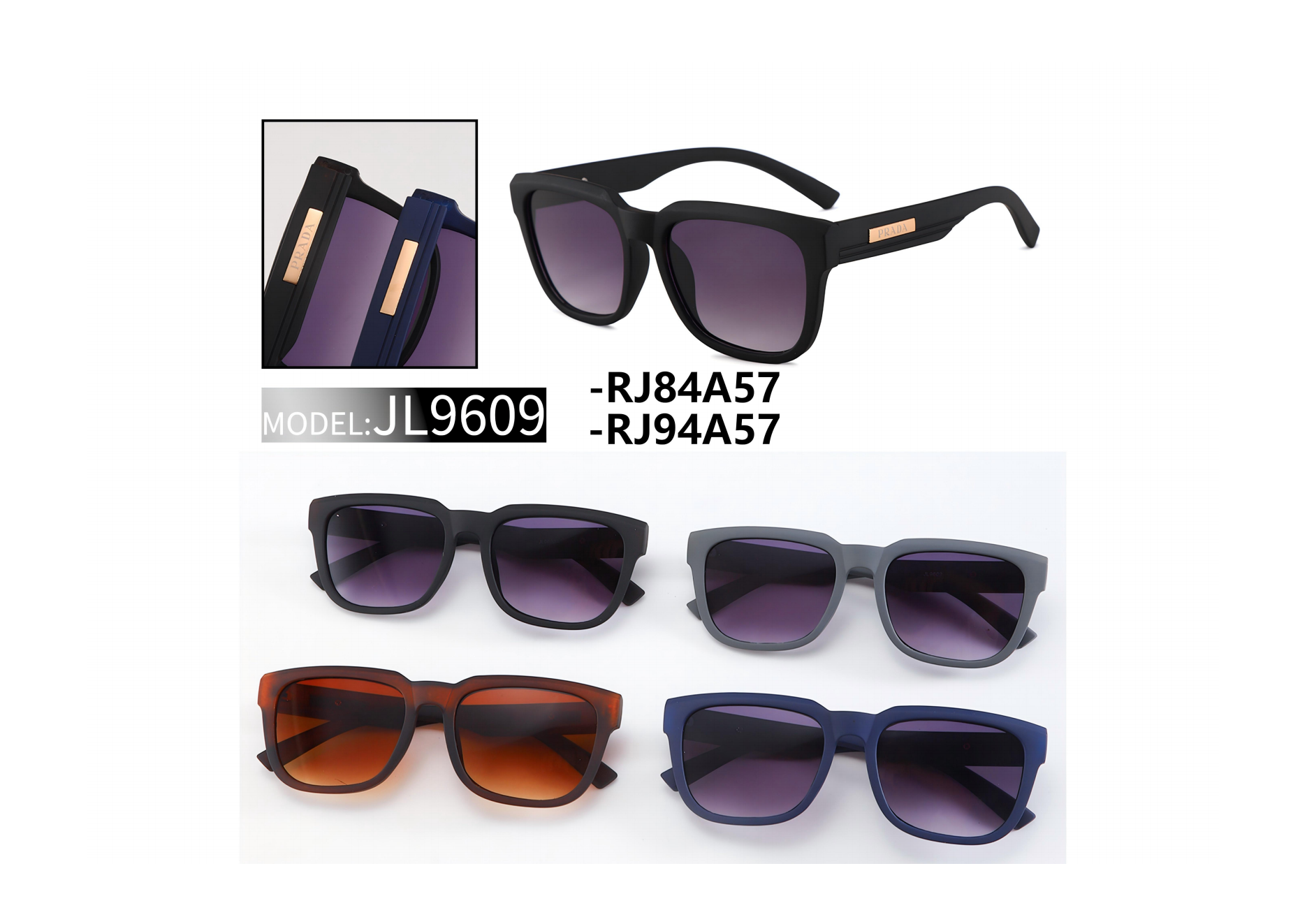 Black sunglasses, square men's ins UV protection sunshade sunglasses, women's large face slimming sun protection glasses, trendy