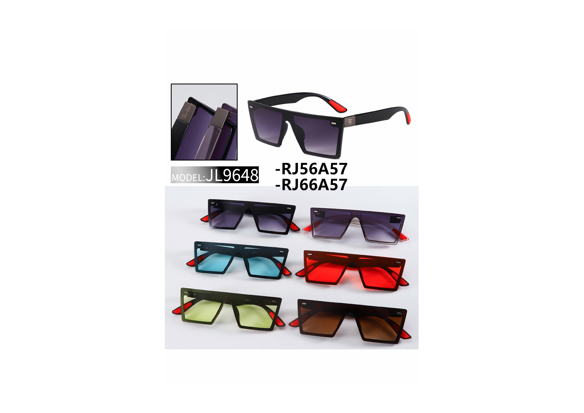 The oversized square sunglasses that are popular online are cool and fashionable for men. The one-piece sunglasses are trendy for women