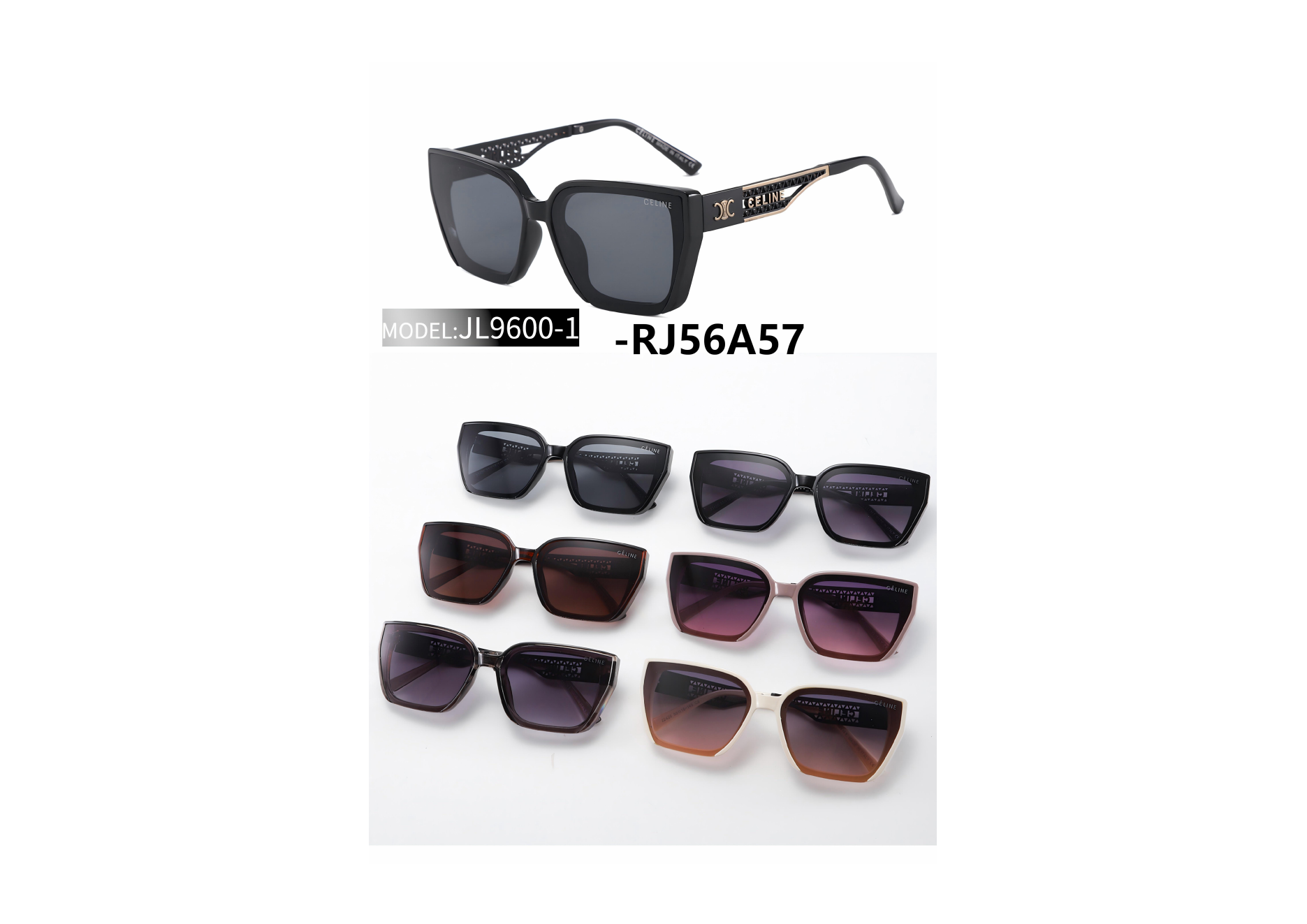 New best-selling Chanel-style, stylish, ins style glasses with large frames that show off your face and are trendy for outdoor use, suitable for both men and women